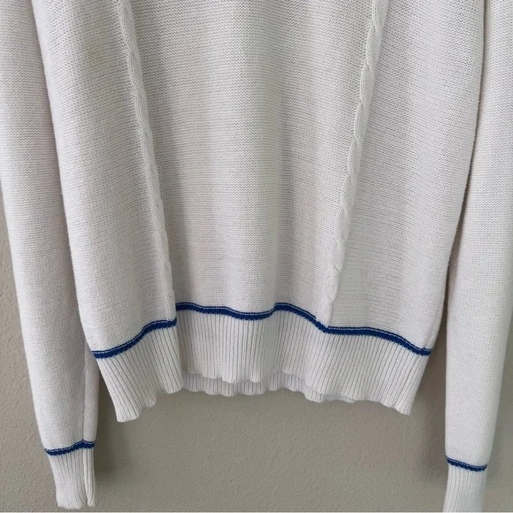Nike Vintage Tennis Sweater Blue Label Large Golf Sports Leisure 80s Old Money - Picture 3 of 11